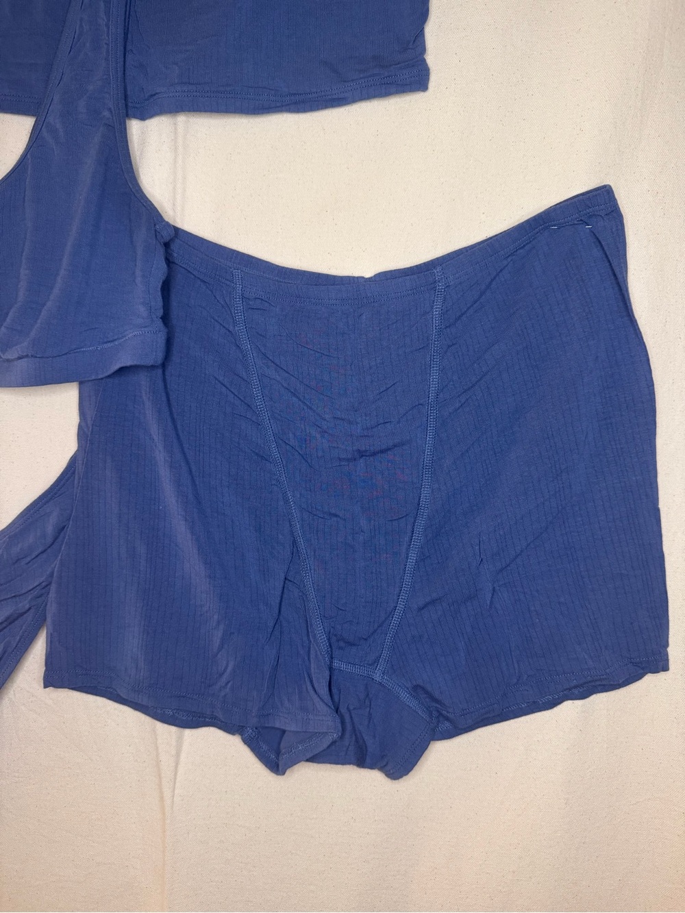 Lot of 4 Auden Ribbed Four-Piece Intimates Set- Blue Buttery Soft - Picture 5 of 10